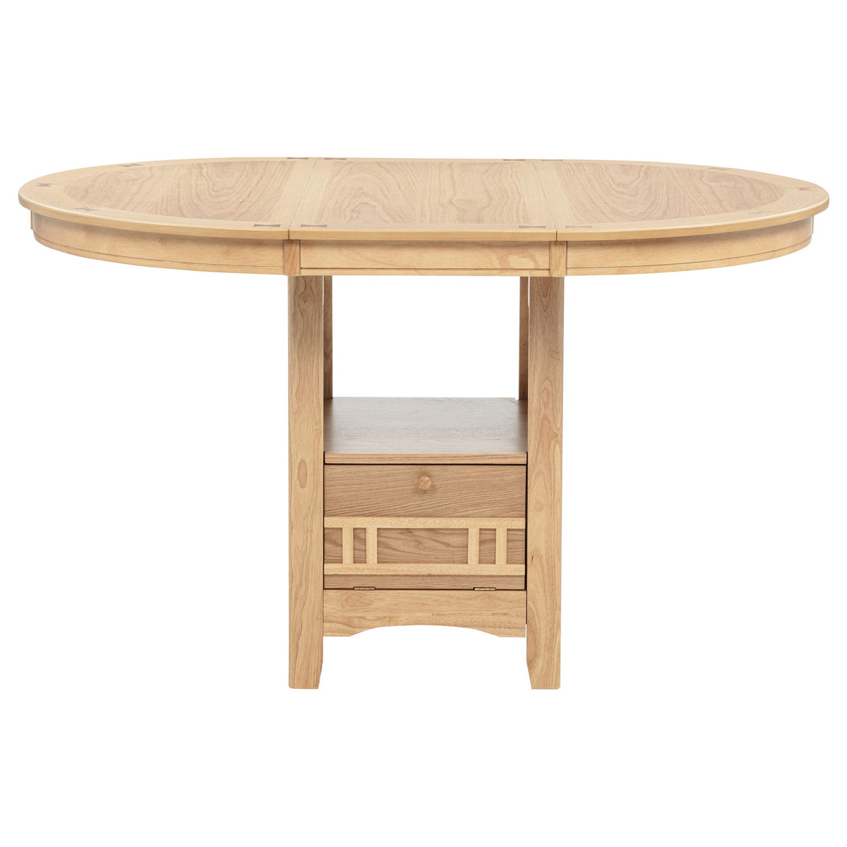 Davis - 5 Piece Oval Counter Height Dining Set With Expandable Table - Light Oak