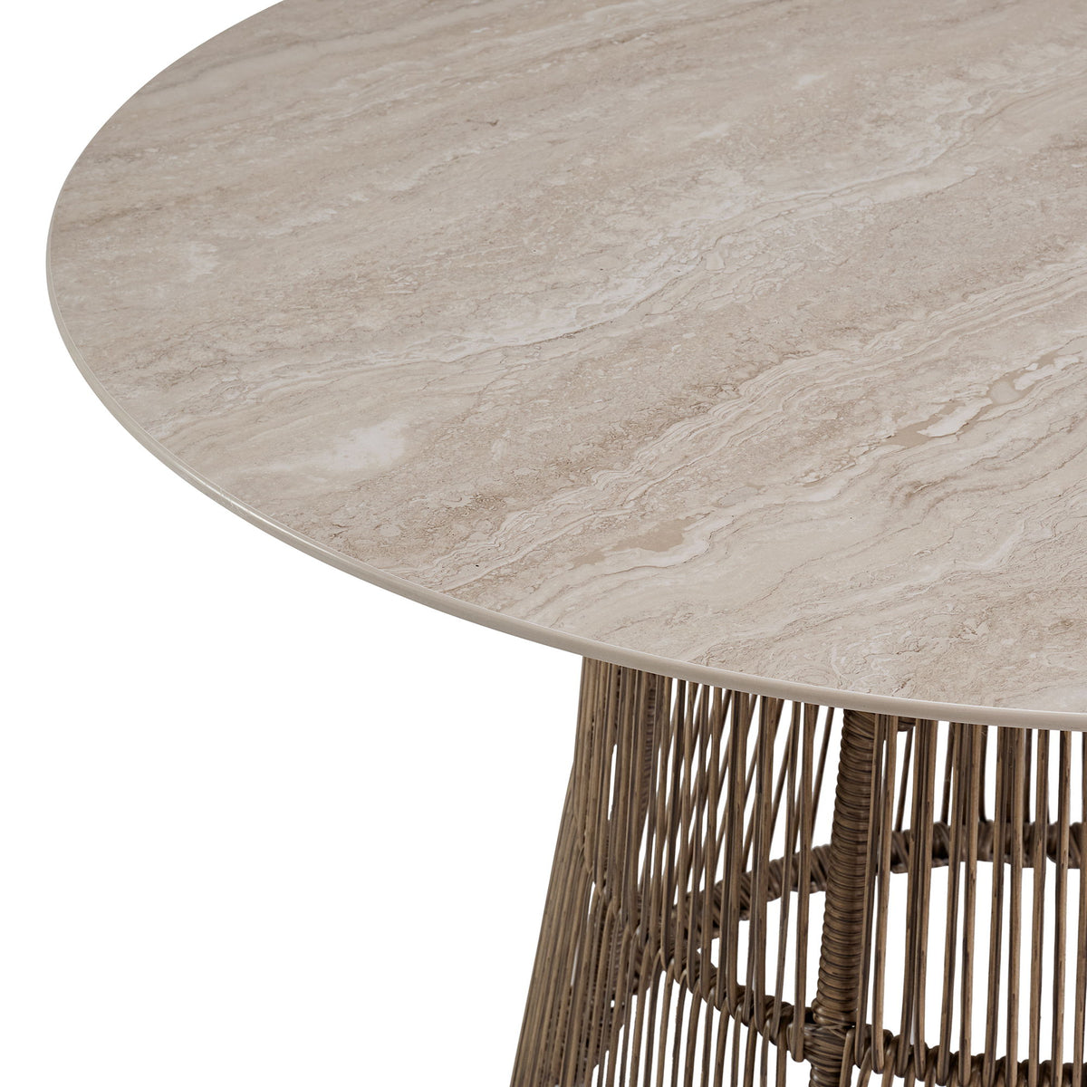 Alesso - 5 Piece Standard Height Dining Set (Round Table And Four Chairs) - Brown