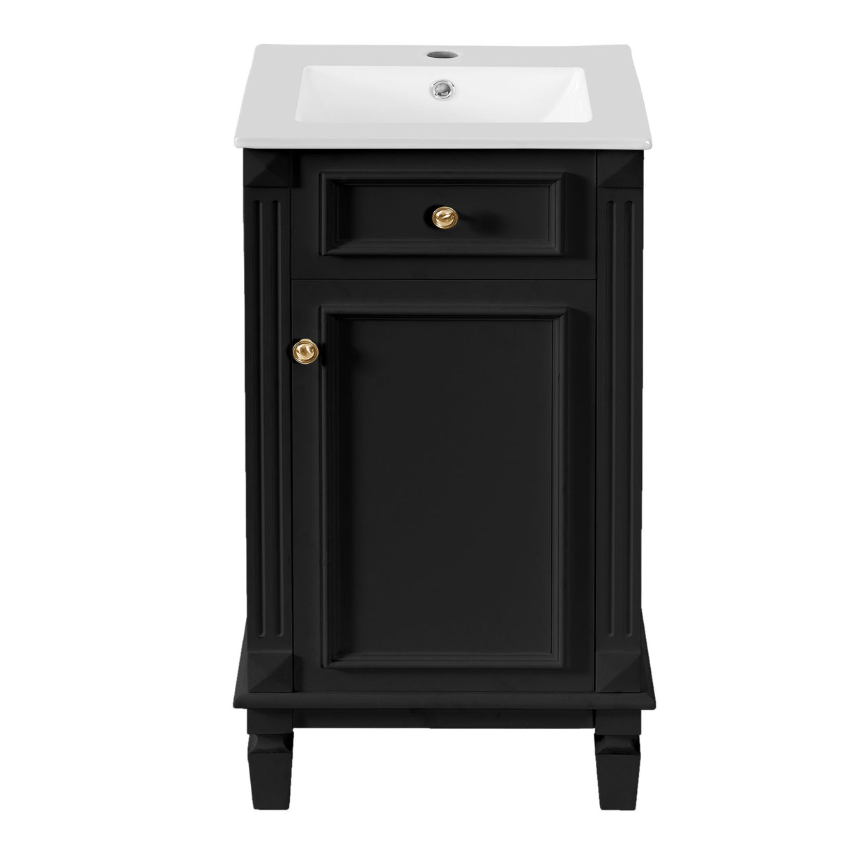 Bathroom Vanity With Sink, Soft-Closing Door, Adjustable Shelf