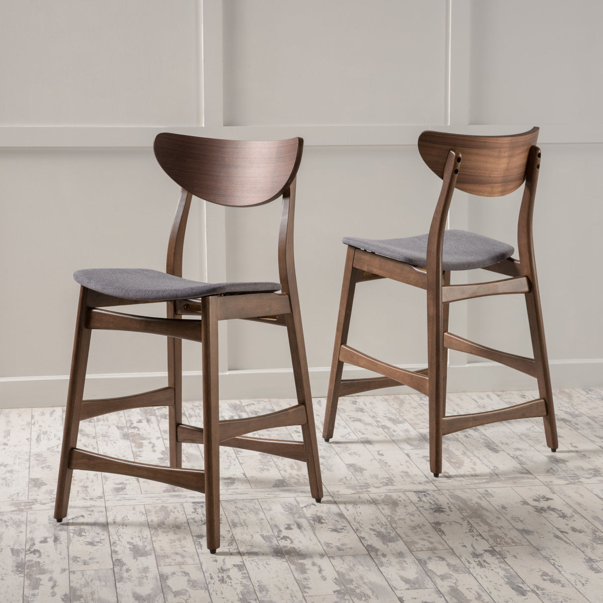 Elegant Counter Height Chair With Cushioned Seat