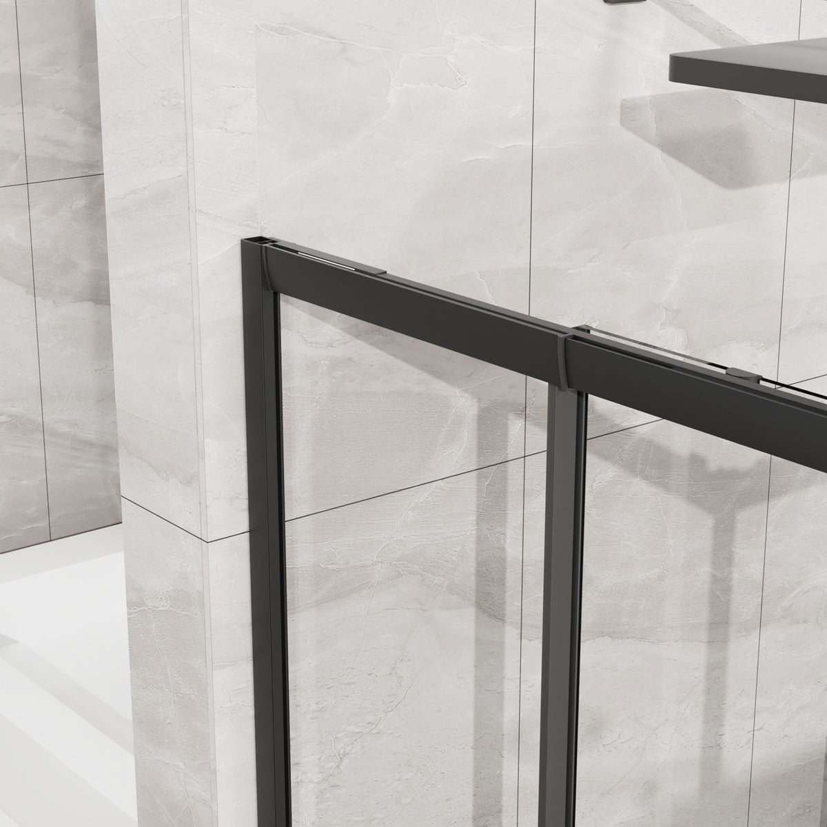 Square Corner Shower Enclosure, Adjustable Frame