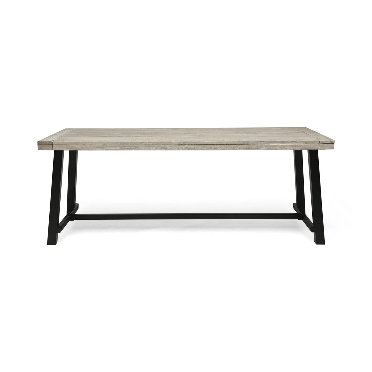Equilibrium - Outdoor Dining Table With Wooden Frame And Slat Top