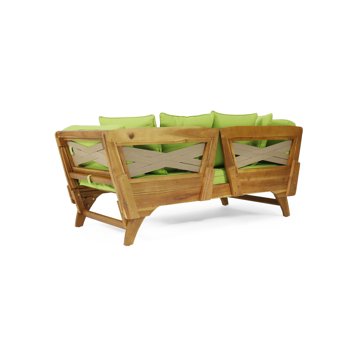 Outdoor Acacia Wood Expandable Daybed With Cushions