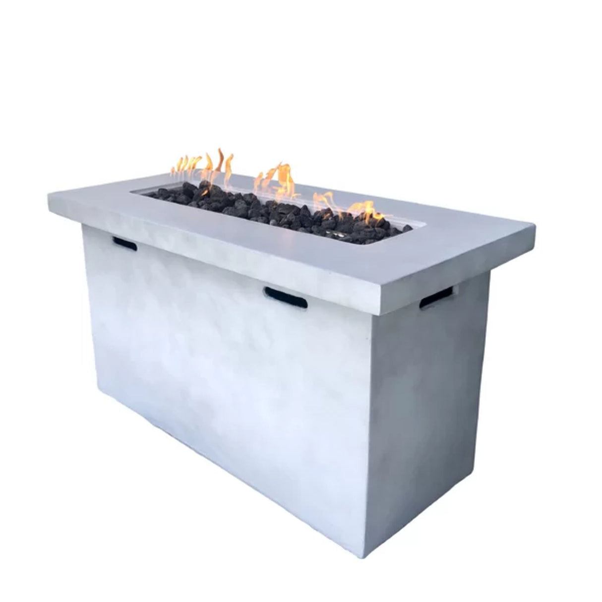 Propane Fire Pit Table Outdoor Patio Heater Reinforced Cement 42x25in