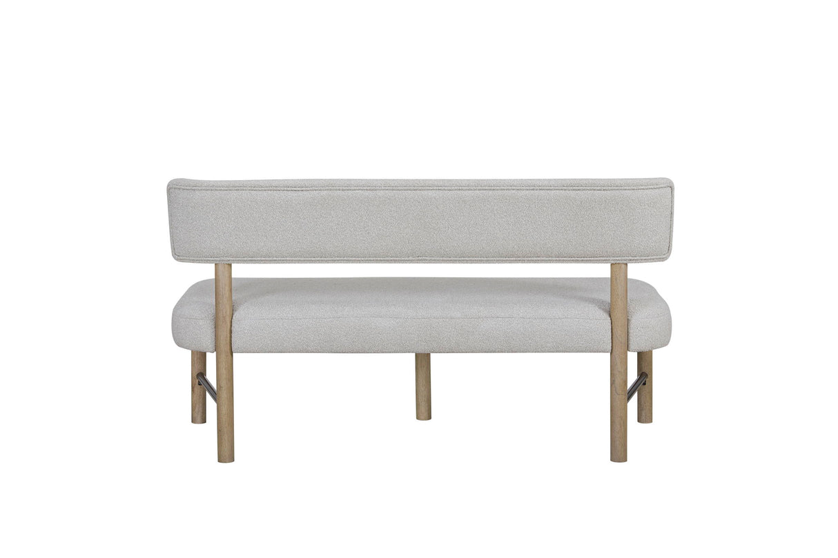 Pagosa - Upholstered Bench - English Knotty Oak / Gray