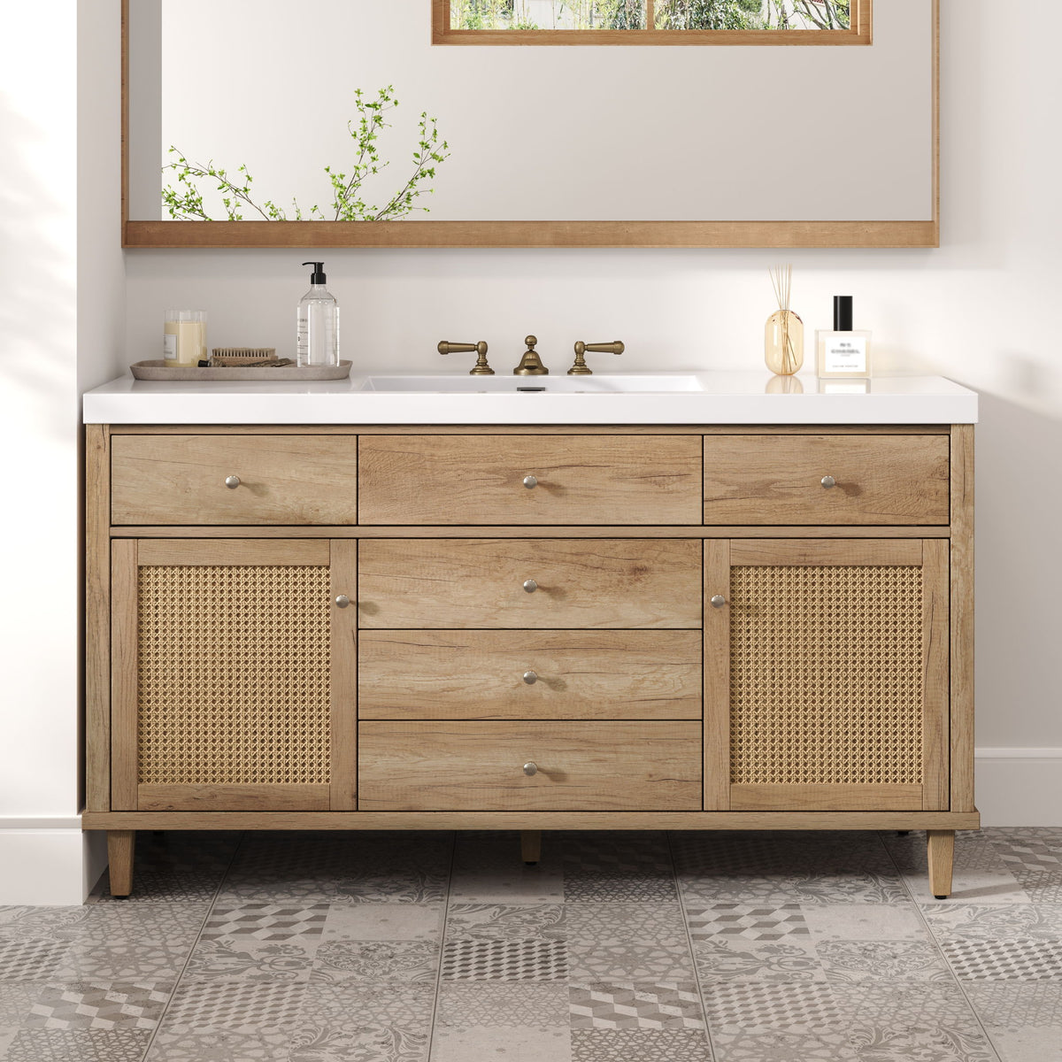 Modern Bathroom Vanity With Sink, Soft Close Drawers