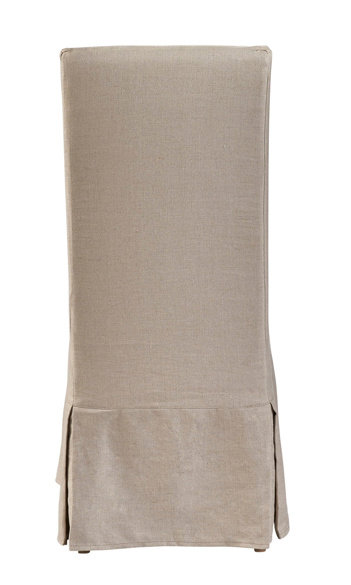 Linen Floor Length Slip Covered Parsons Chair (Set of 2) - Beige