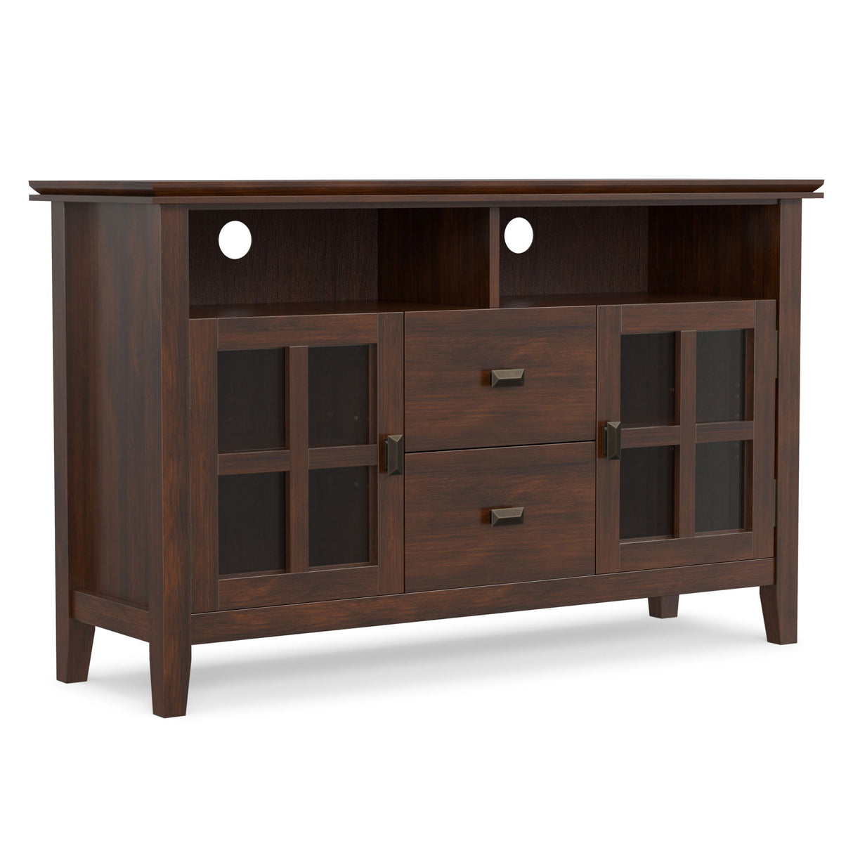 Artisan - TV Media Stand, Handcrafted - Russet Brown
