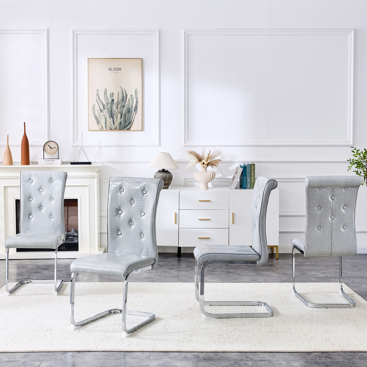 Elegant Design Upholstered Dining Chairs
