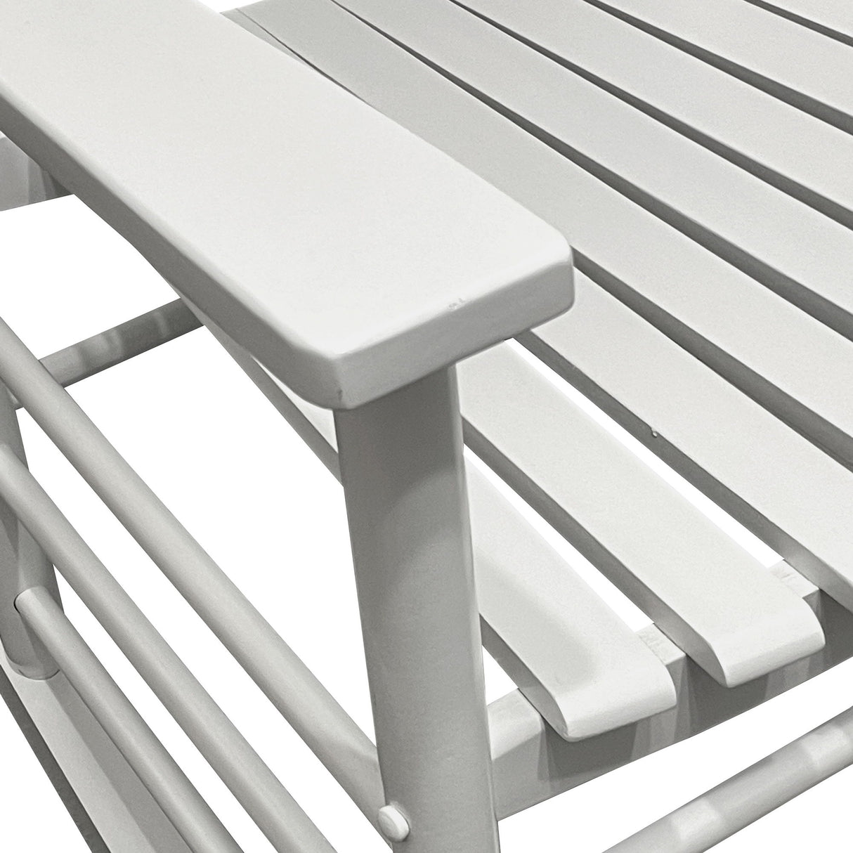 Balcony Porch Adult Rocking Wood Chair - White