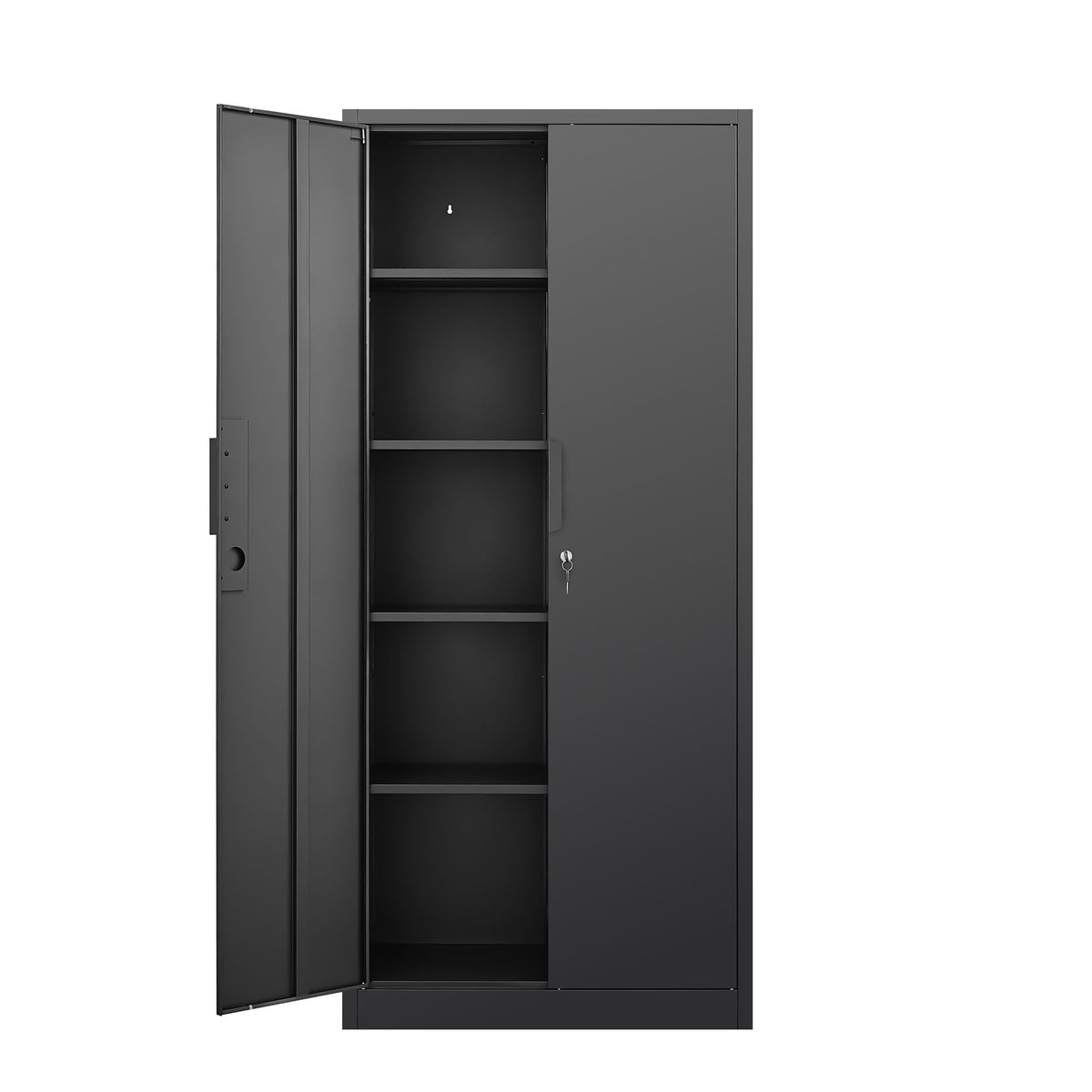 2 Door File Cabinet With Lock, 4 Adjustable Shelves, Heavy-Duty
