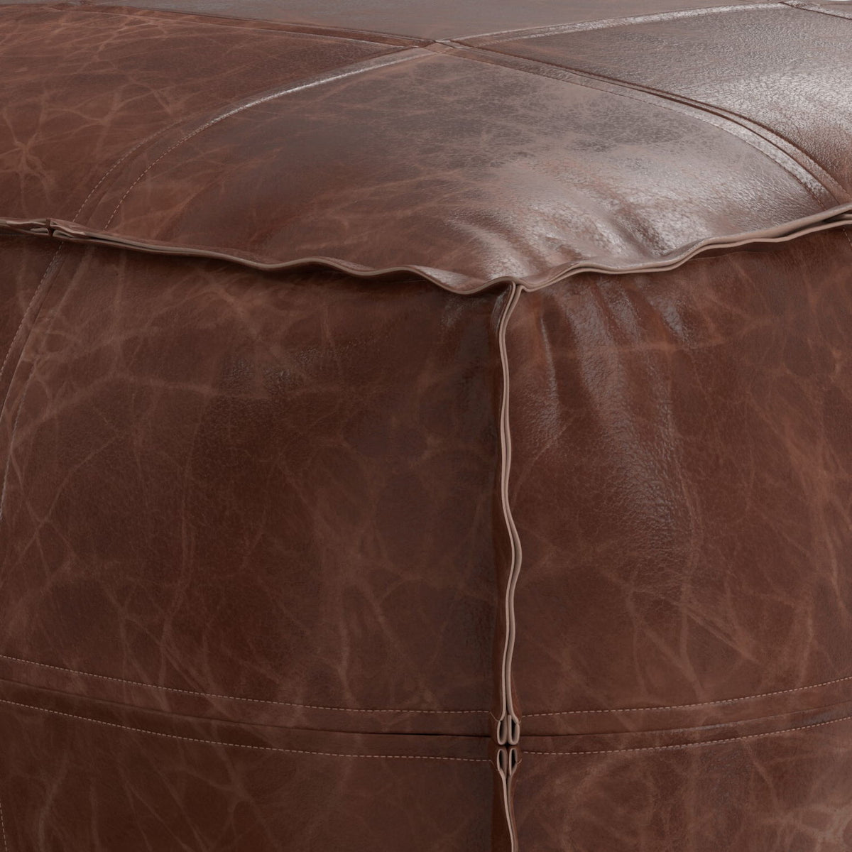 Sheffield - Coffee Table Pouf - Distressed Brown