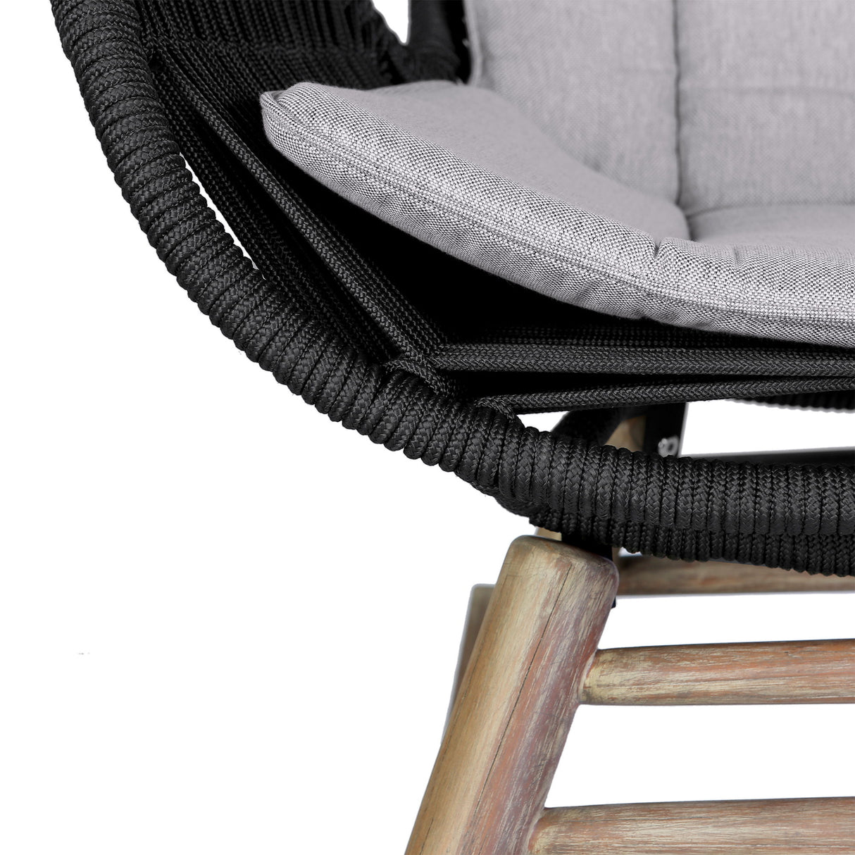 Mateo - Outdoor Patio Rocking Chair - Light Eucalyptus / Charcoal
