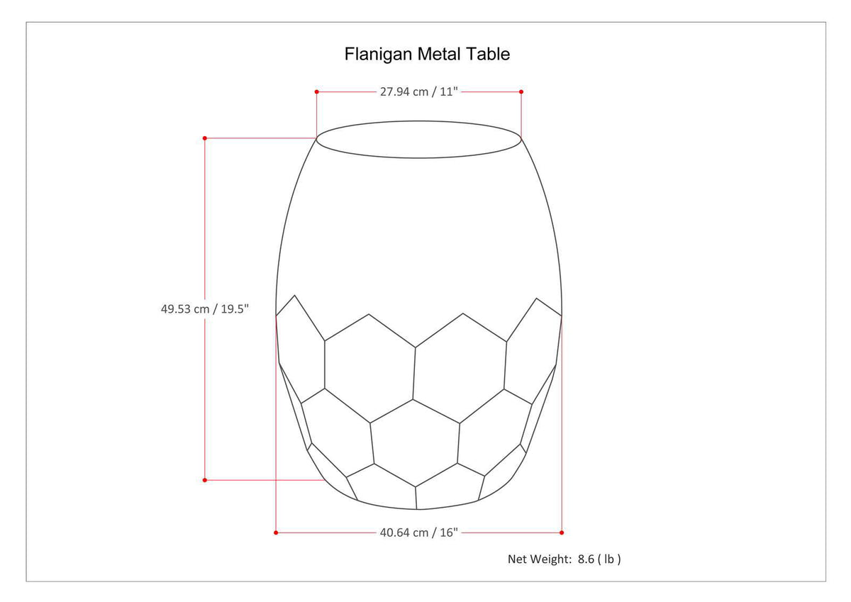Flanigan - Hand Crafted Metal Accent Table