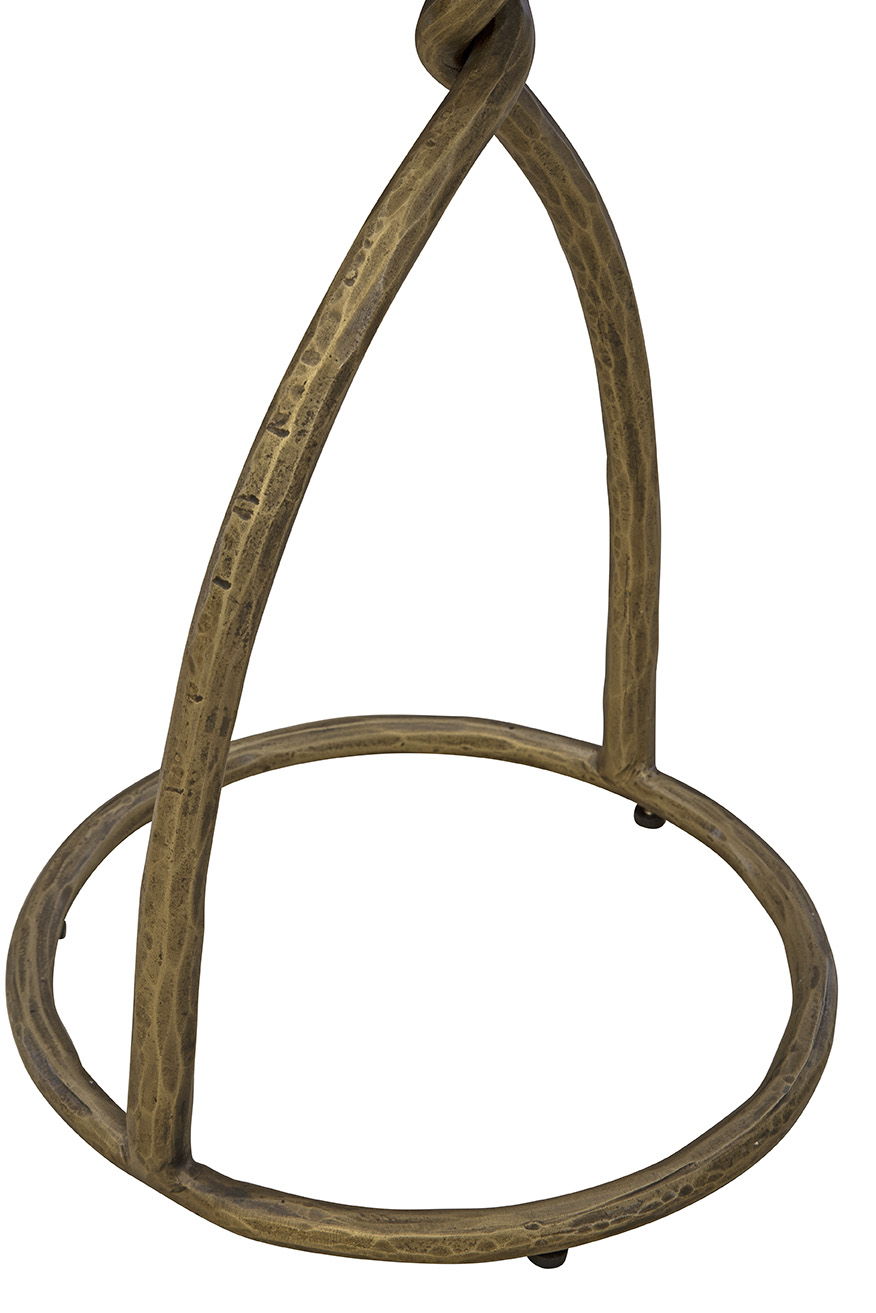 Kevin - Side Table - White / Gold