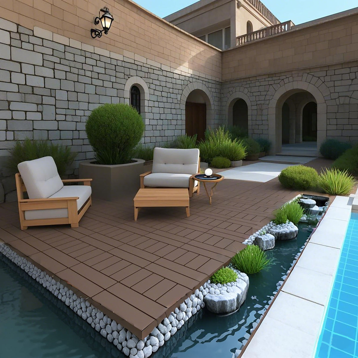H Style Diy Module Interlocking Patio Deck Tiles