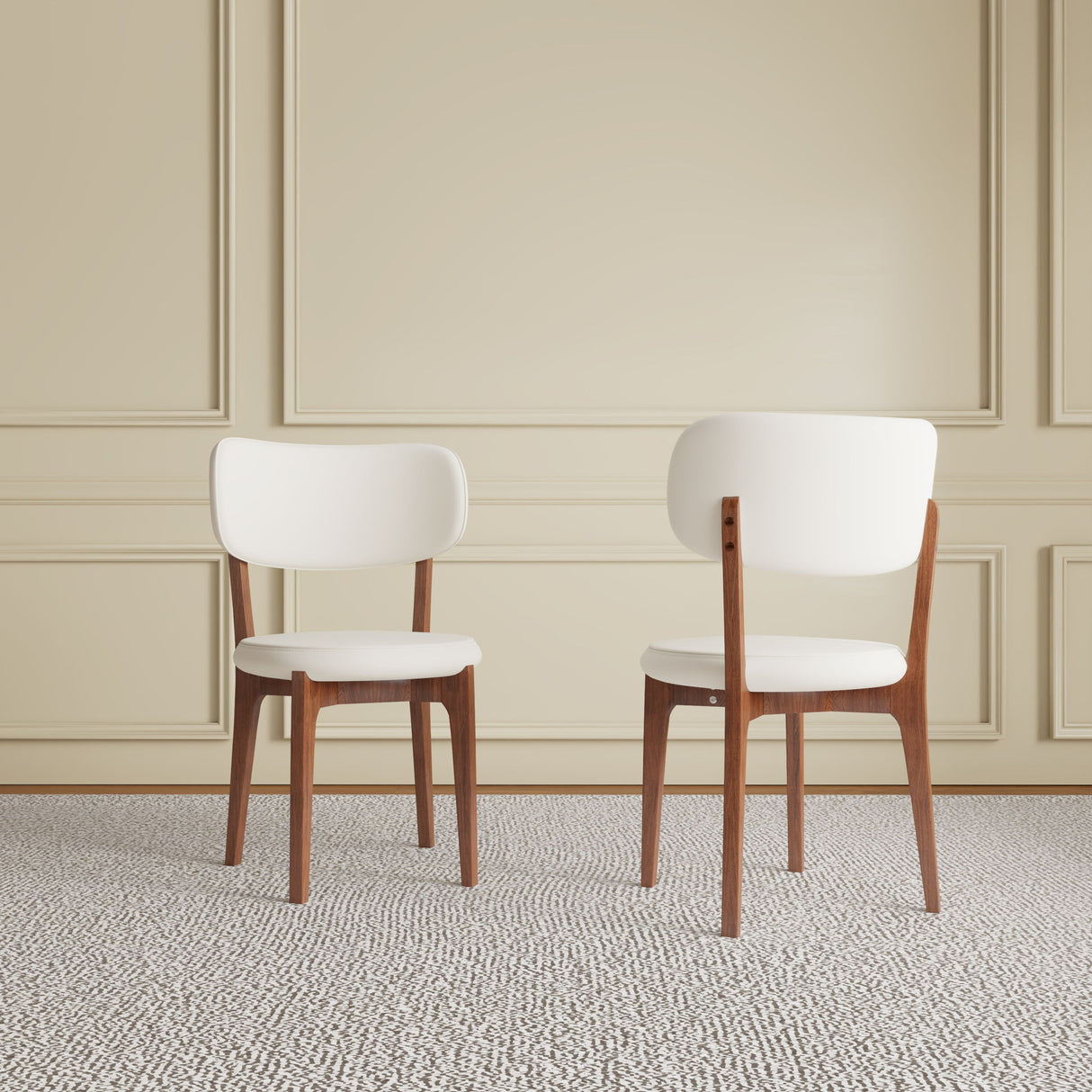 Modern Dining Chairs, Comfortable For Dining Room (Set of 2) - Orange