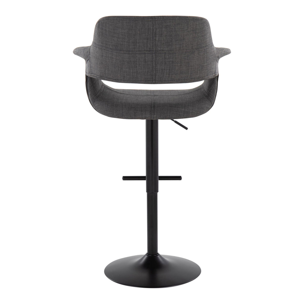 Vintage Flair - Mid Century Modern Adjustable Barstool With Straight T Footrest (Set of 2)