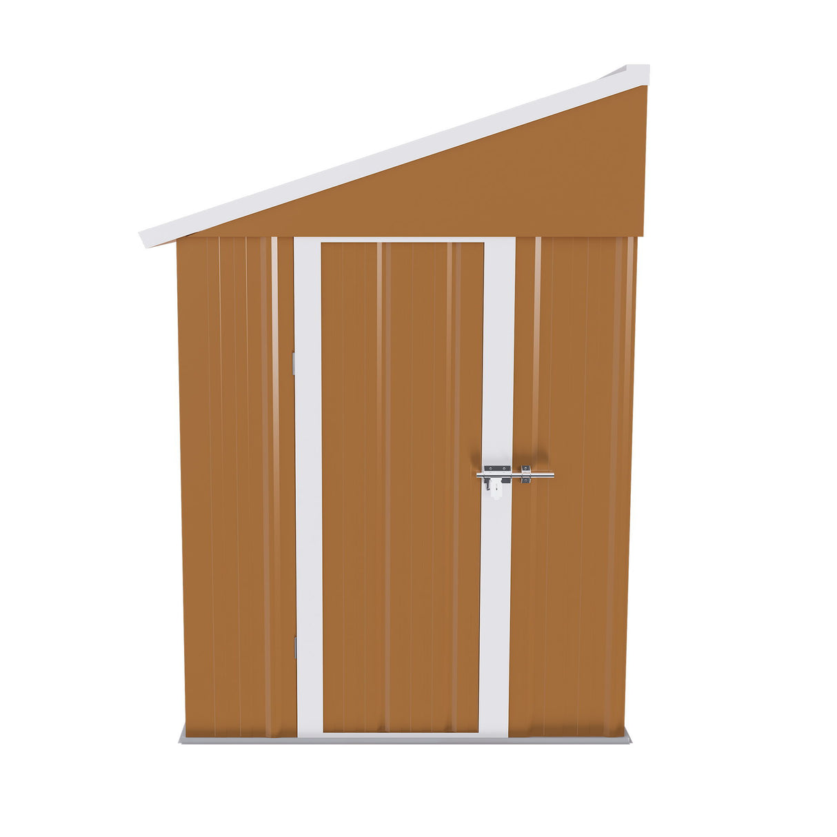 Storage Shed Garden Building Heavy Duty Weatherproof Iron 8x4ft Brown
