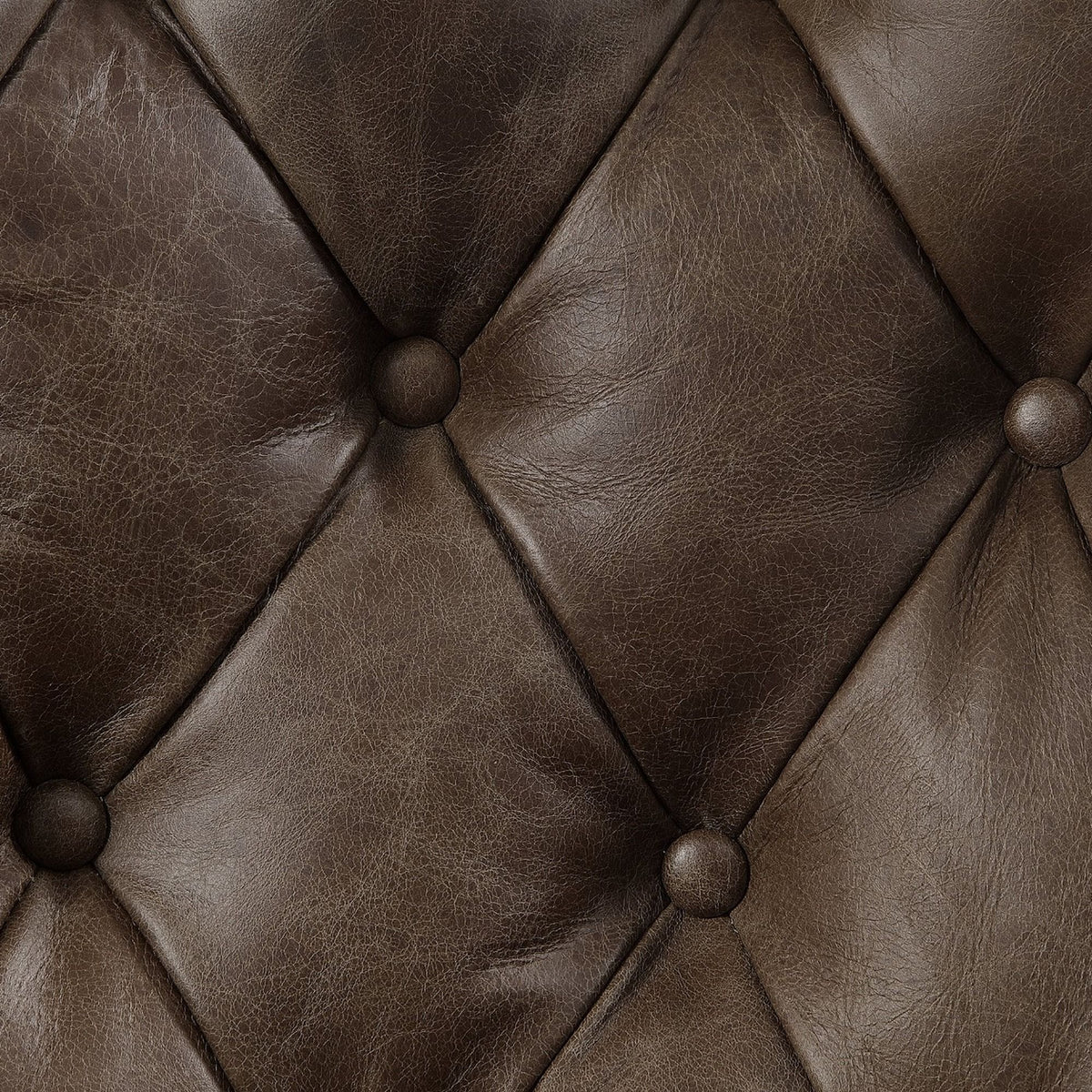Dasan Dark Brown Top Grain Leather & Iron Swivel Office Chair