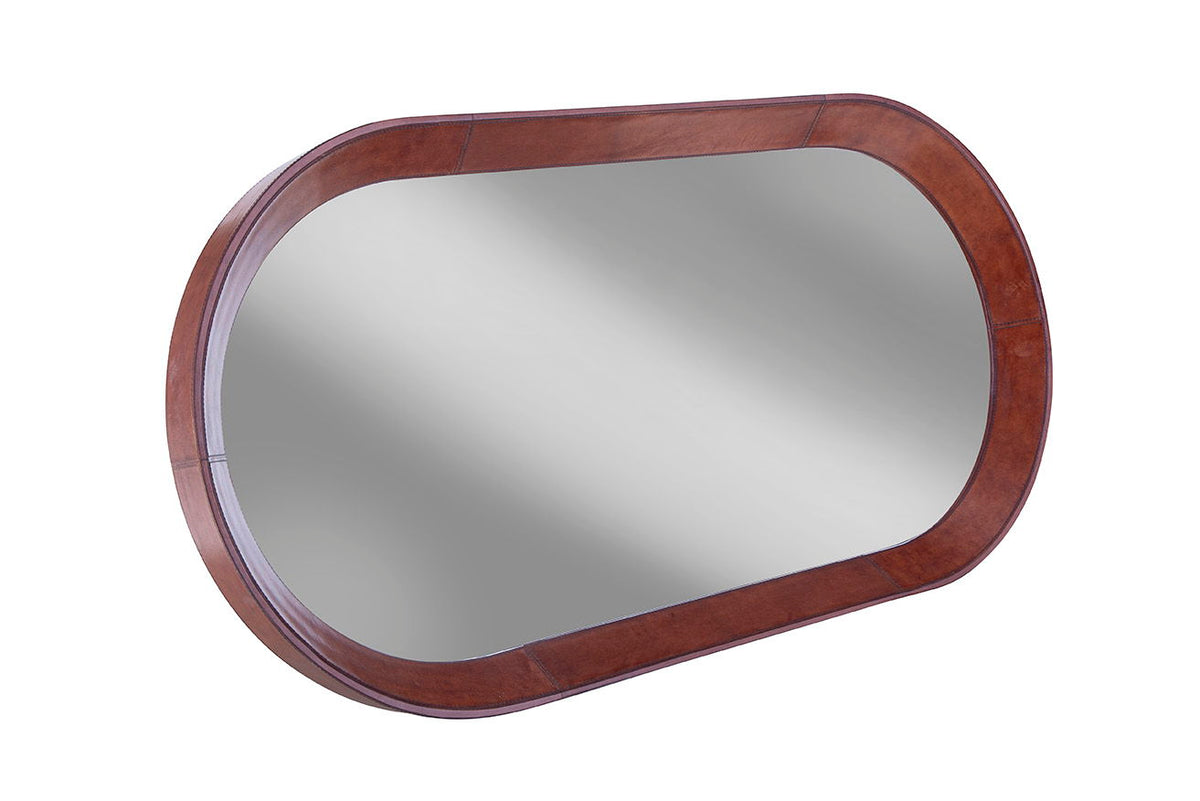 Homer - Oval Mirror - Dark Brown