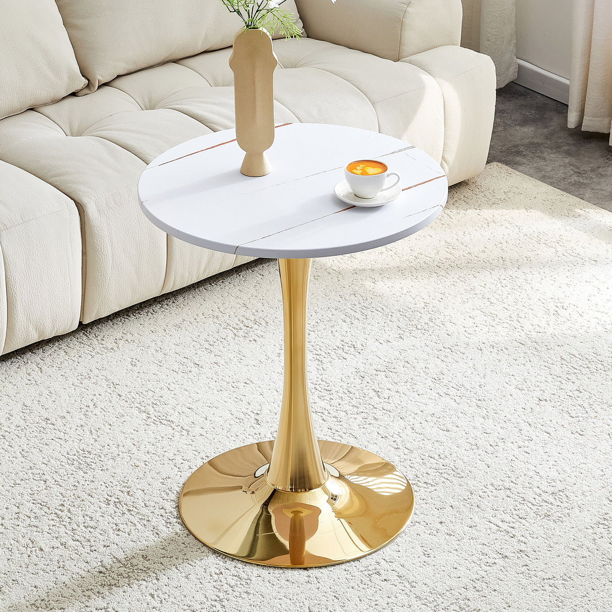 Round Dining Table With Thickened Top For Kitchen