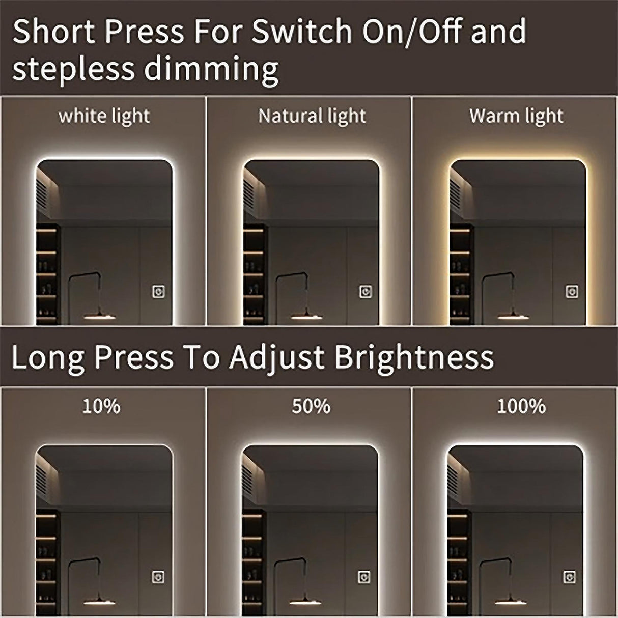 Wall Mounted LED Full Length Mirror