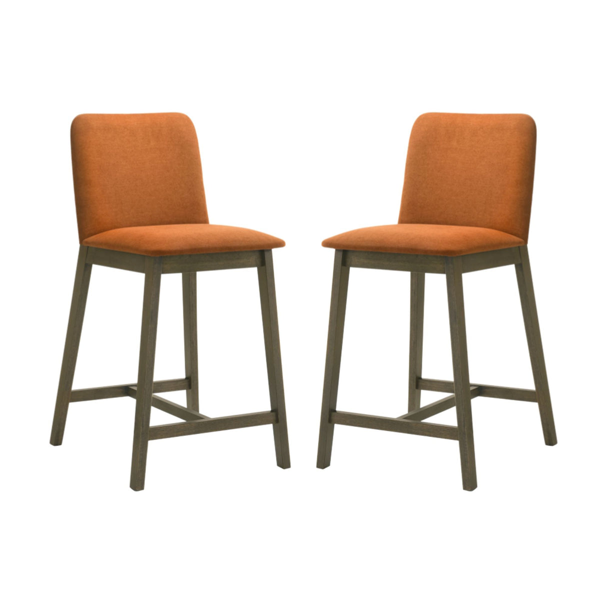 Allin - Upholstered Wood Counter Height Barstool