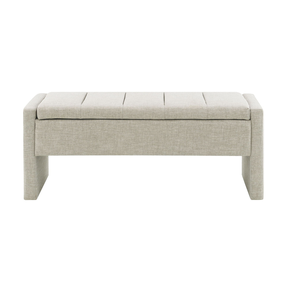 Modern Upholstered Large Bed End Bench With Storage