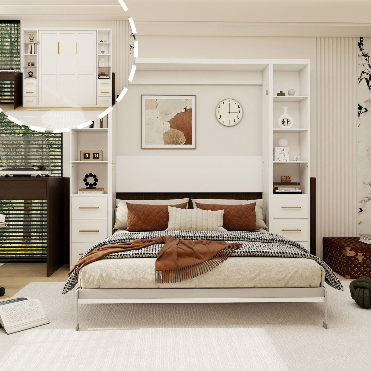 Multifunctional Vertical Murphy Wall Bed