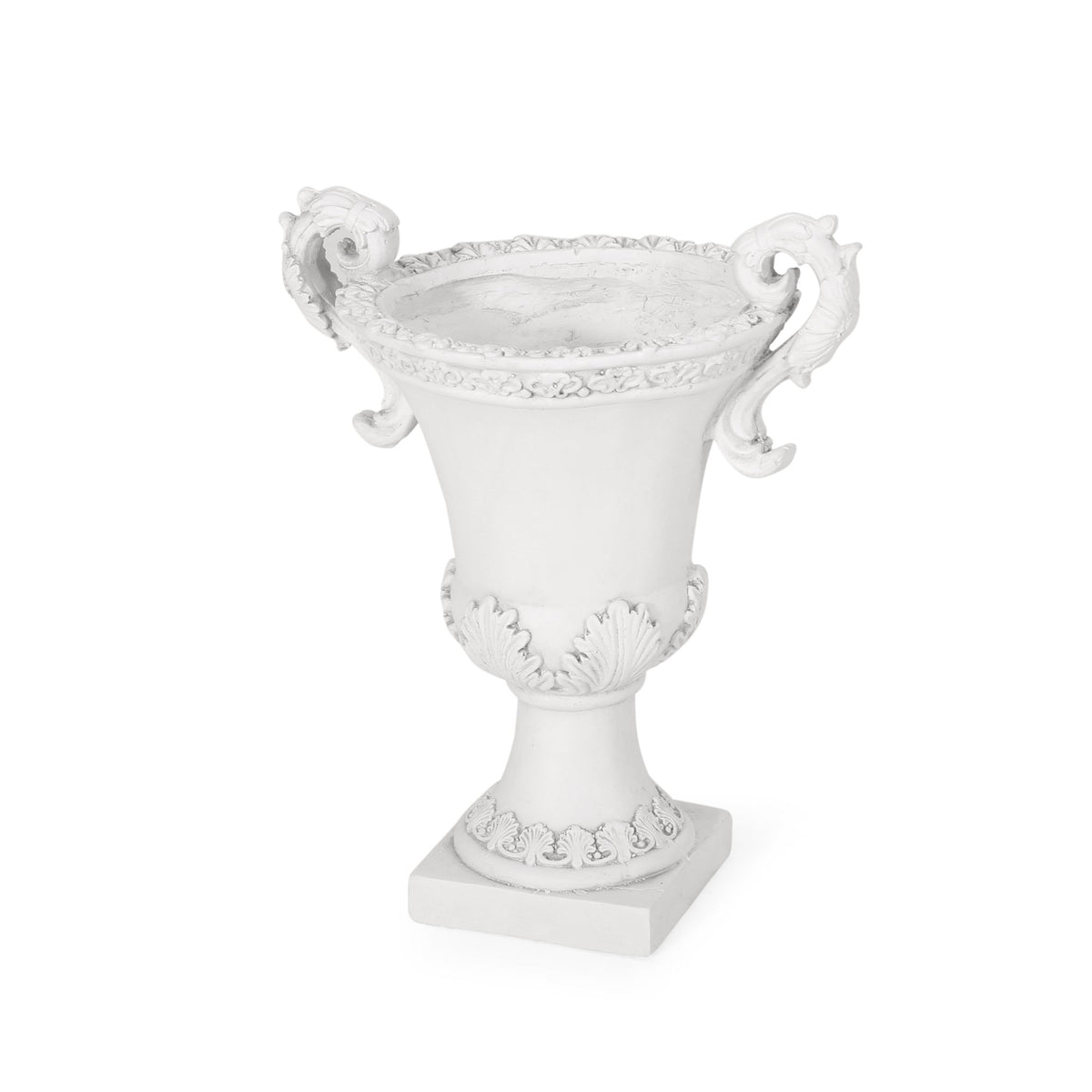 Roman Style Garden Urn Planter - Antique White