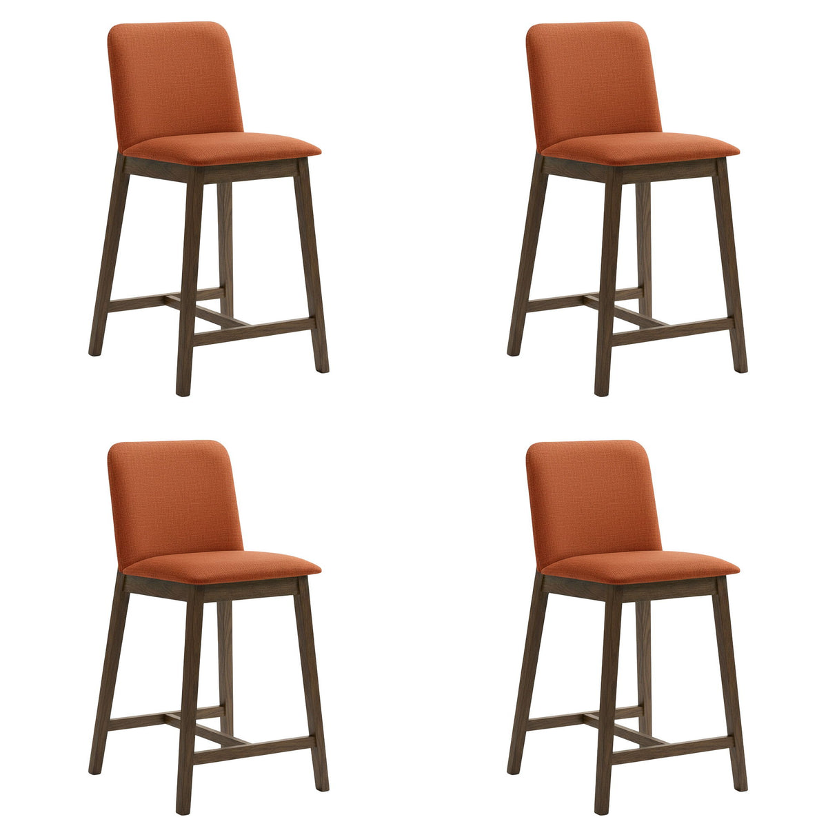 Allin - Upholstered Wood Counter Height Barstool