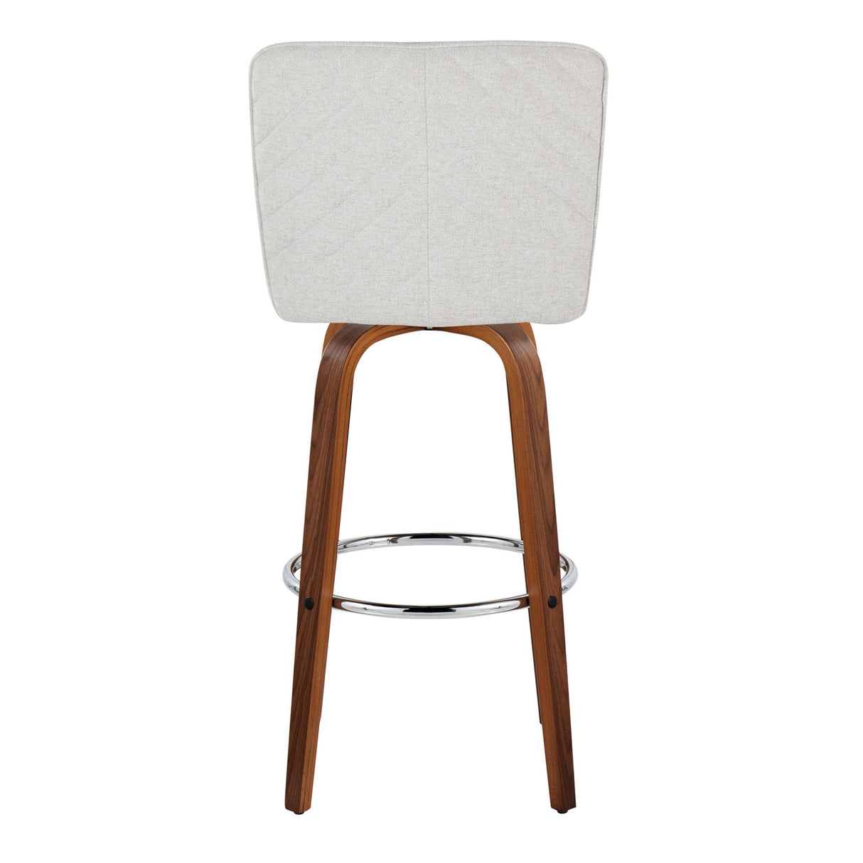 Henry - Contemporary Fixed Height Barstool With Swivel With Round Footrest (Set of 2)