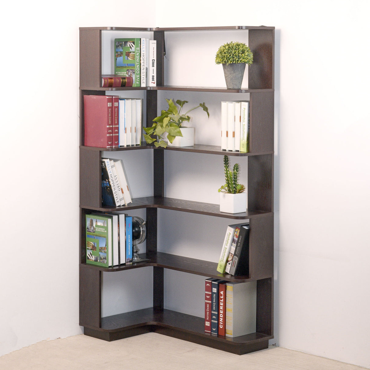 L-Shaped Corner Bookshelf