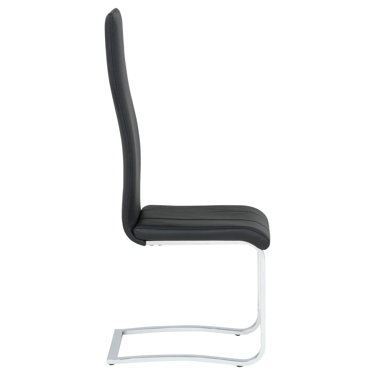 High Back Side Chairs Dining Chairs With Padded Upholstery (Set of 4) - Black