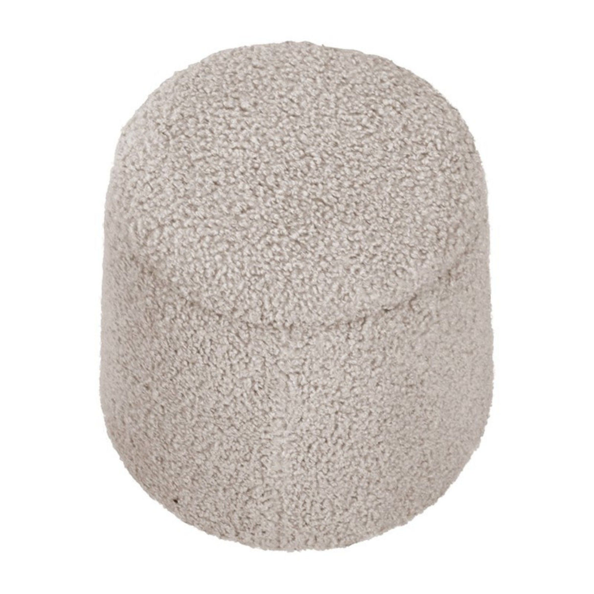 Elegant Round Storage Ottoman Upholstered