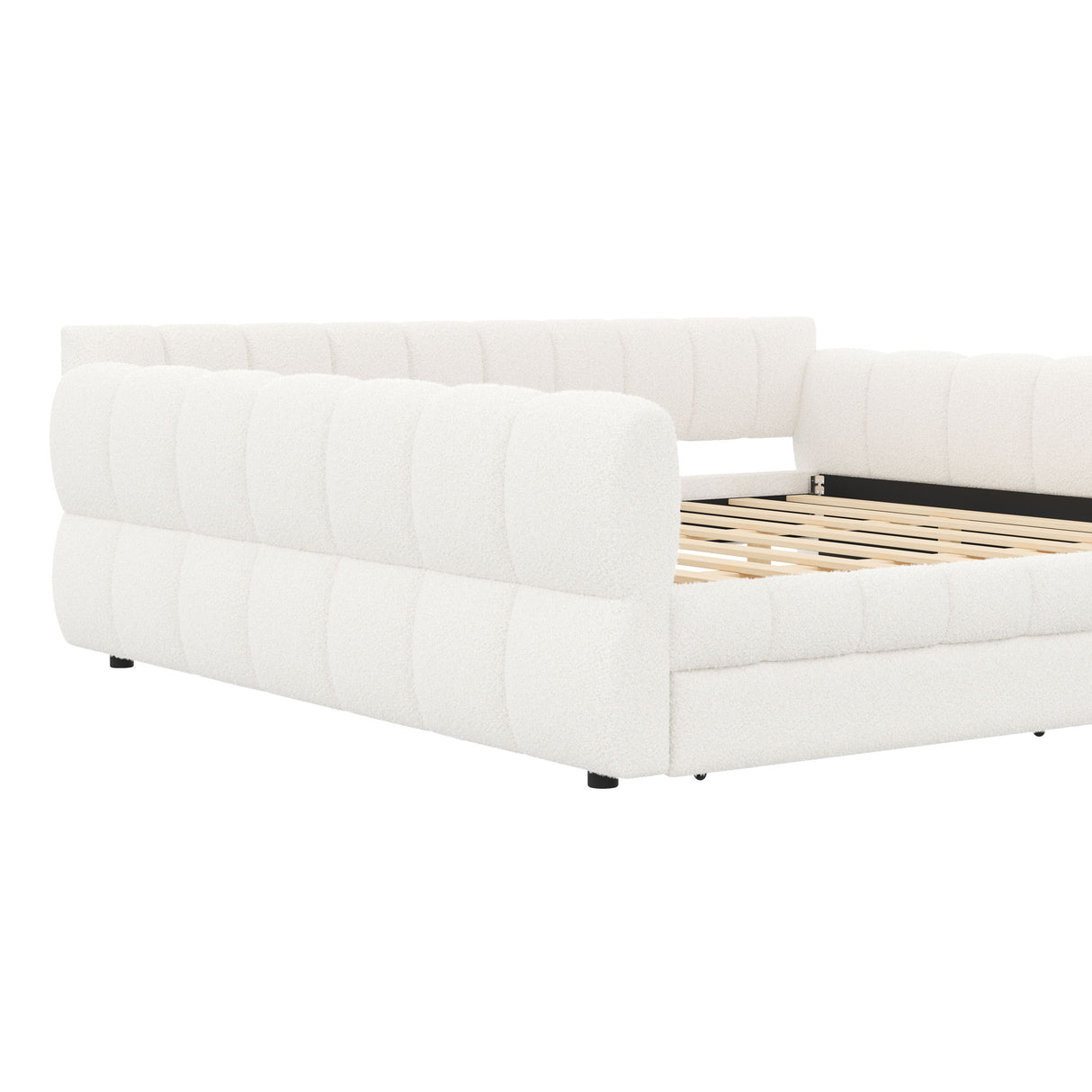Upholstered Platform Bed With USB Charging And 2 Storage Drawers