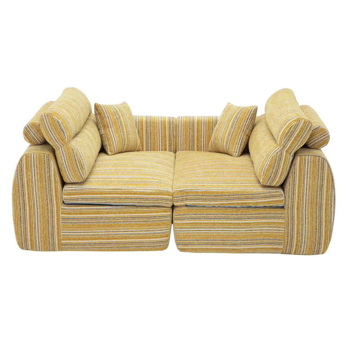 3 Seater, Couch With Throw Pillows For Living Room