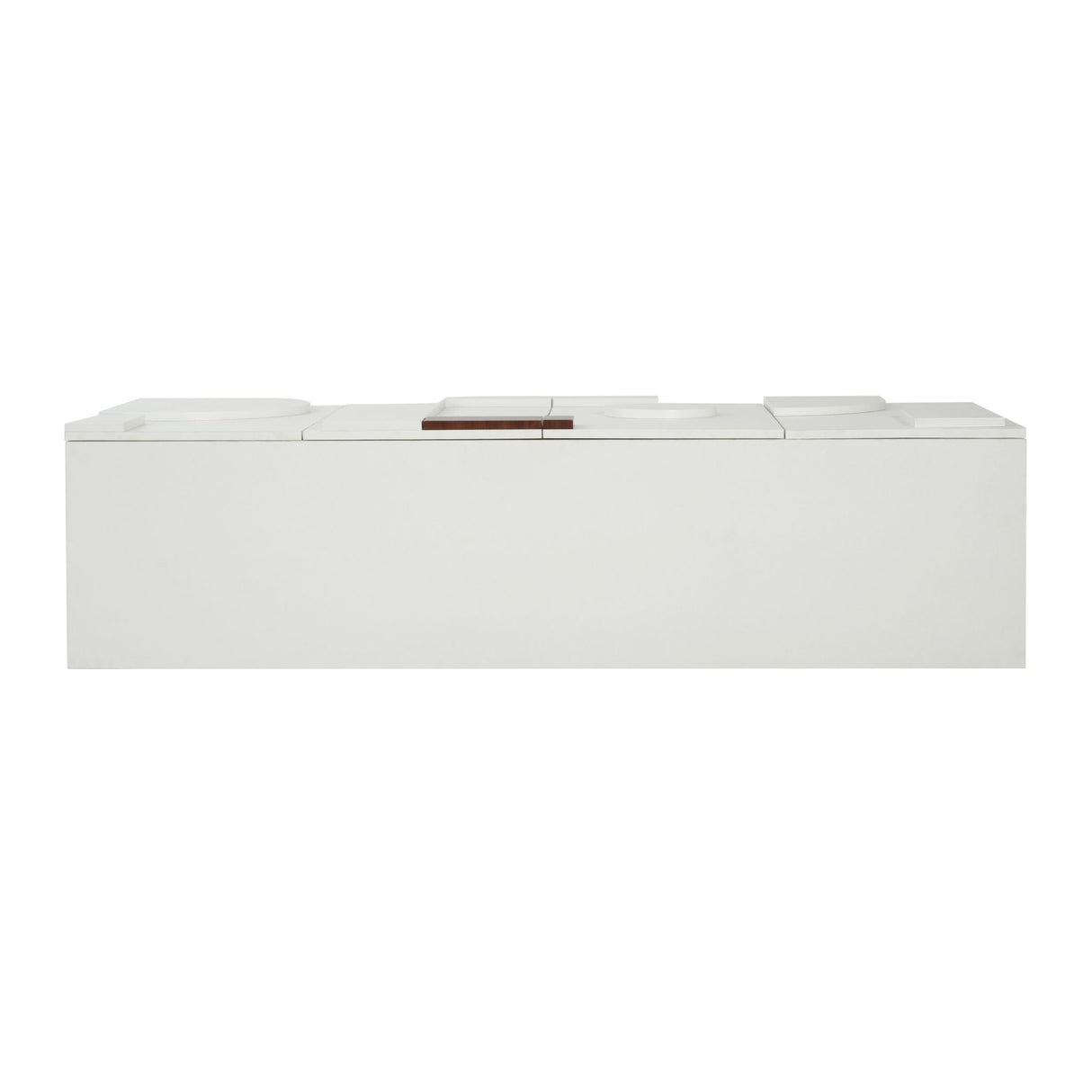 Sideboard Buffet Cabinet Wide Storage Unit With 4 Doors & Adjustable Shelves - White