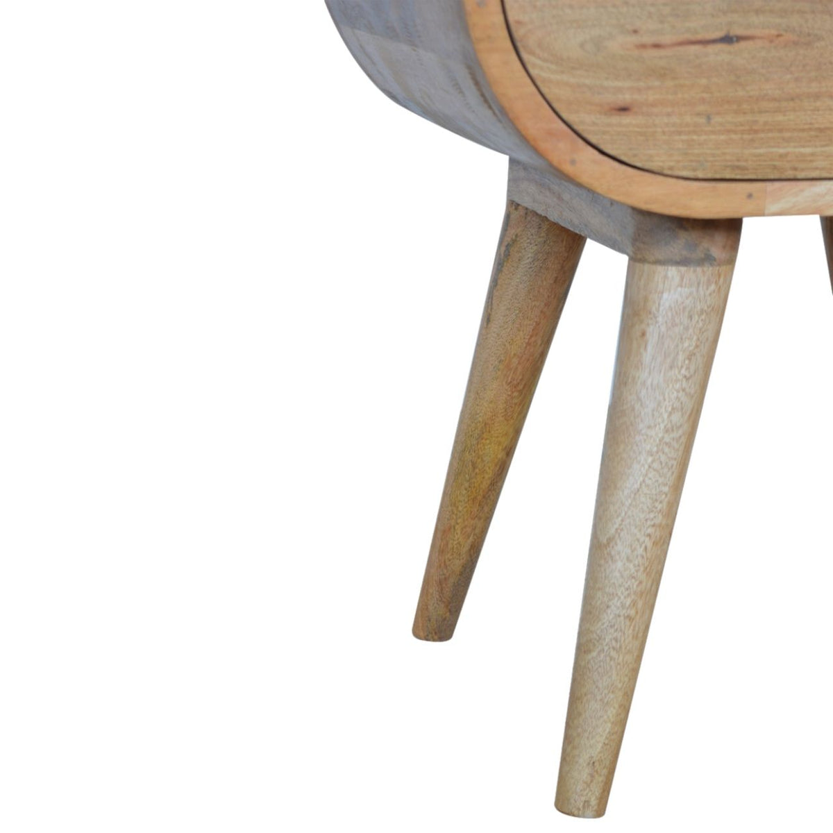 Circular Open Slot Nightstand - Oak