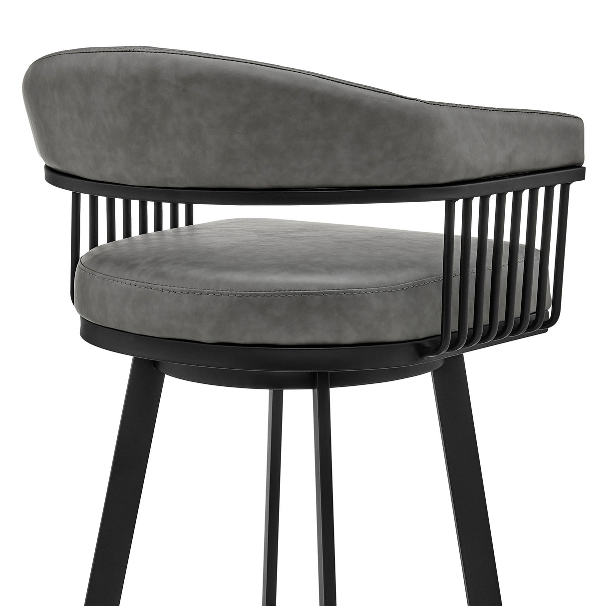 Bronson - Swivel Bar Stool - Black Finish
