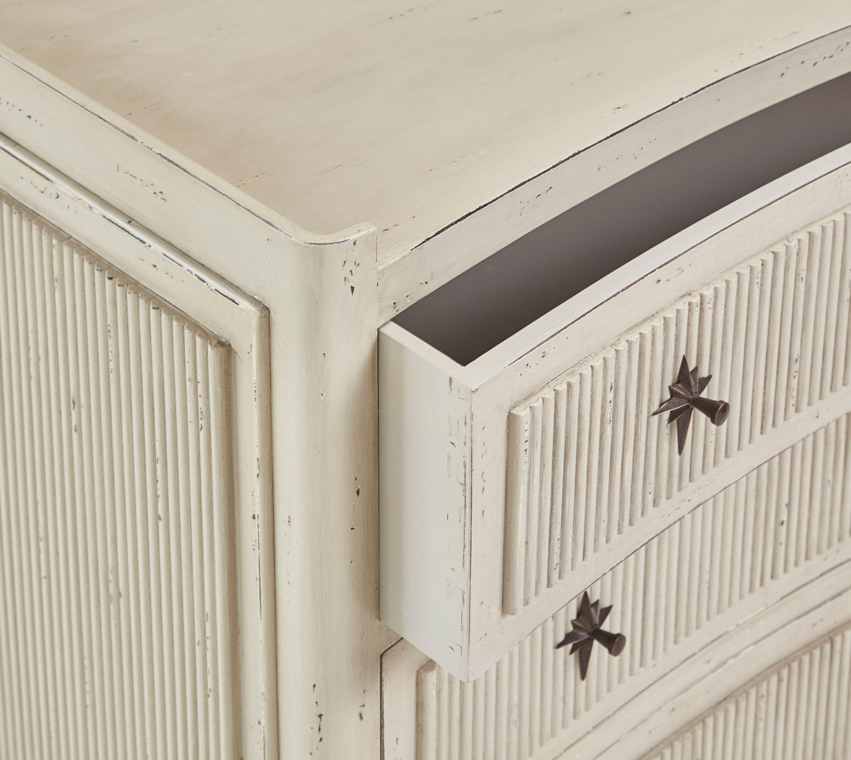 Reeded - Chest Of Drawers - Beige