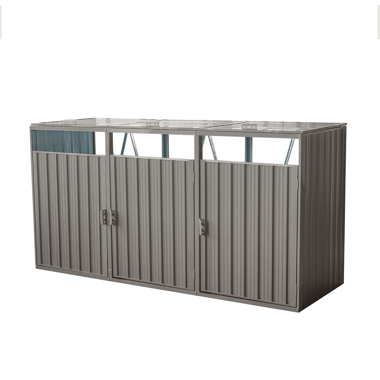 Garbage Bin Shed Outdoor Storage Building Weatherproof Galvanized Steel Housing
