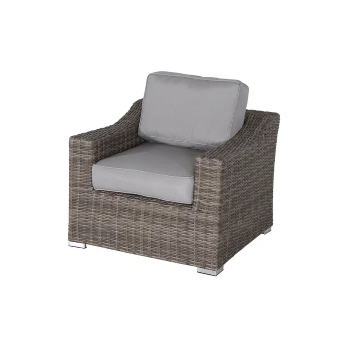2 Person Seating Group With Cushions Ideal For Cozy Outdoor Gatherings - Gray / Gray Mix