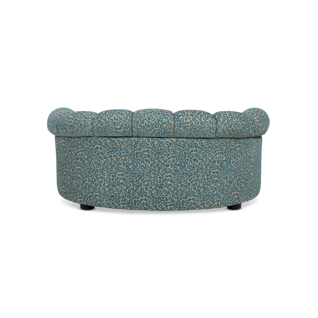 Halle - Rolled Arm Dog Sofa Bed - Gold / Blue