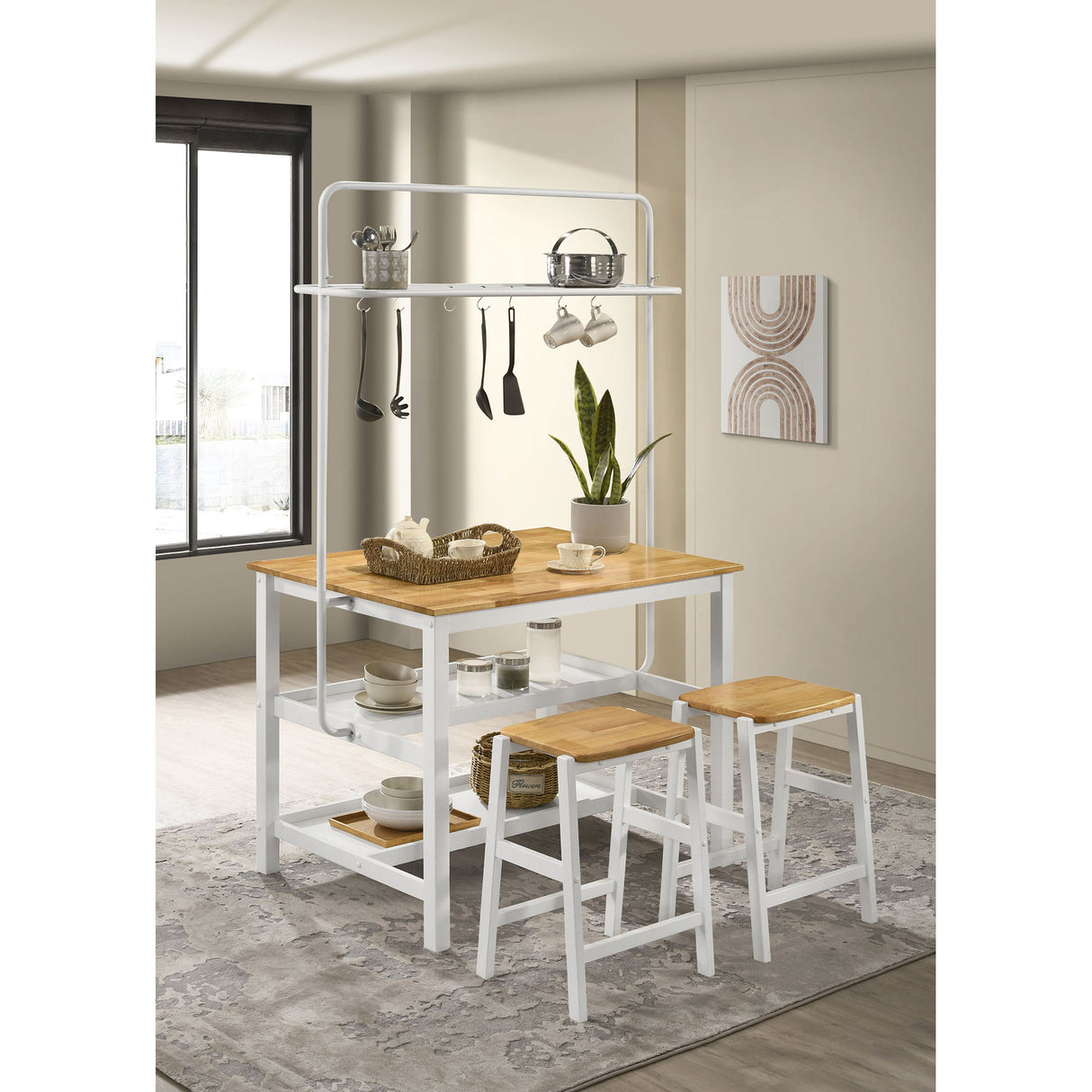 Cowichan - Backless Counter Stool (Set of 2) - White