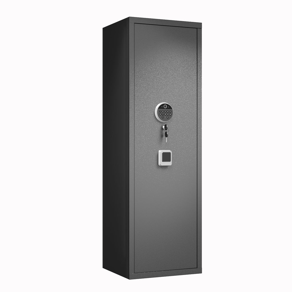 Rifle Safe, Biometric & Keypad Lock, Adjustable Gun Racks With Built In Alarm System