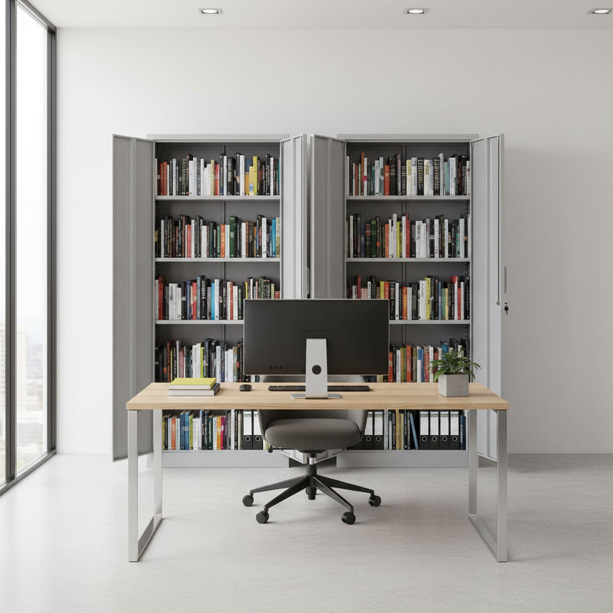 Ironclad - Storage Cabinet With Locking Doors And 4 Adjustable Shelves