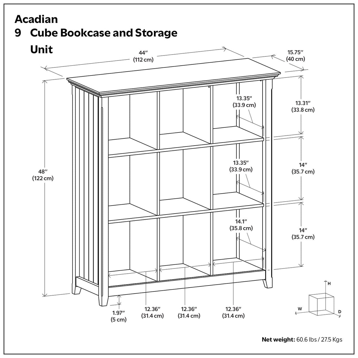 Acadian - Handcrafted Cube Storage