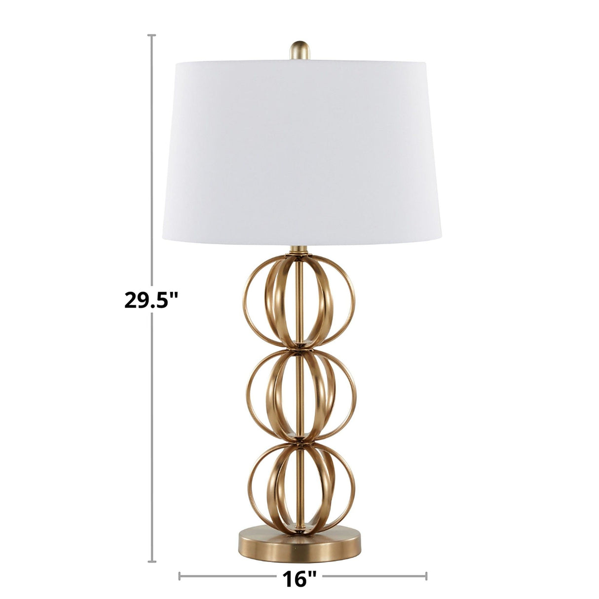 Linx - Contemporary Table Lamp (Set of 2) - Gold / White